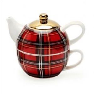 ☕️ BUFFALO PLAID TEA/COFFEE FOR ONE SET‼️